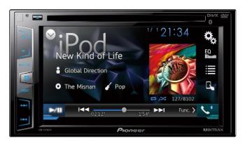 Radio Monitor Pioneer AVH-X2750BT 2-Din de 6.2" Bluetooth Integrado